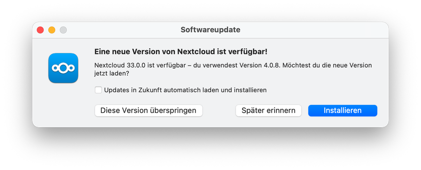 nextcloud-softwareupdate-meldun