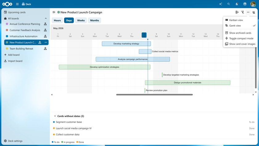 Nextcloud-Hub-26-Deck-Gantt